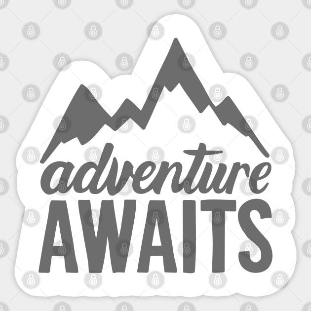 Adventure Awaits Sticker by hoddynoddy